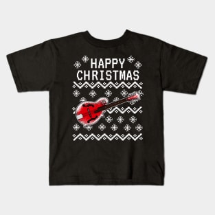 Mandolin Ugly Christmas Mandolinist Brass Musician Kids T-Shirt